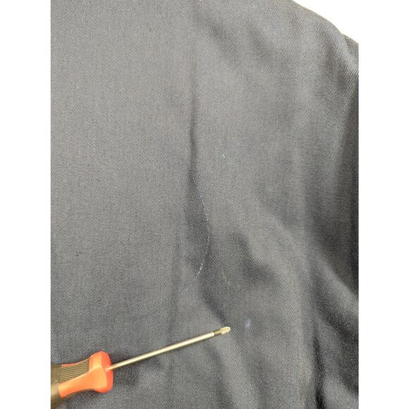 Vintage Work Jacket Mens Size Large Navy Blue Insulated Red Mechanic /4100 ** - Picture 9 of 9